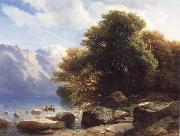 Alexandre Calame THe Lake of Thun oil painting reproduction